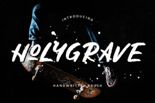 Holygrave: A Handwritten Brush Script Font with Natural Scratches